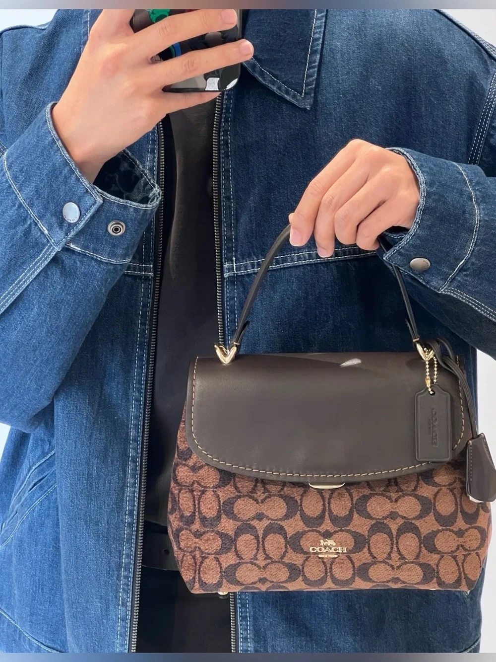 NWT Coach Emory Top Handle Bag In Signature Chenille